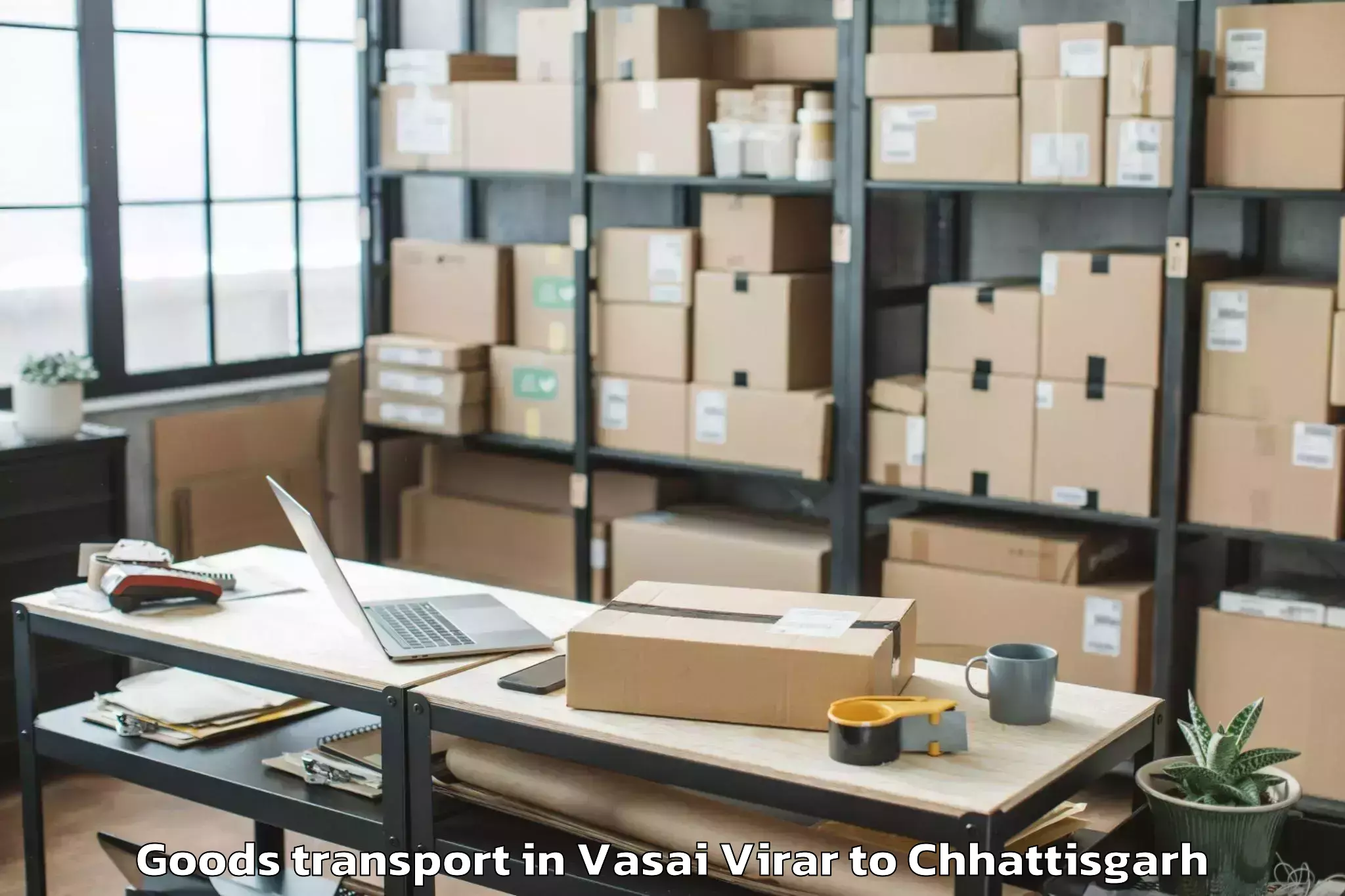 Leading Vasai Virar to Mats University Aarang Goods Transport Provider